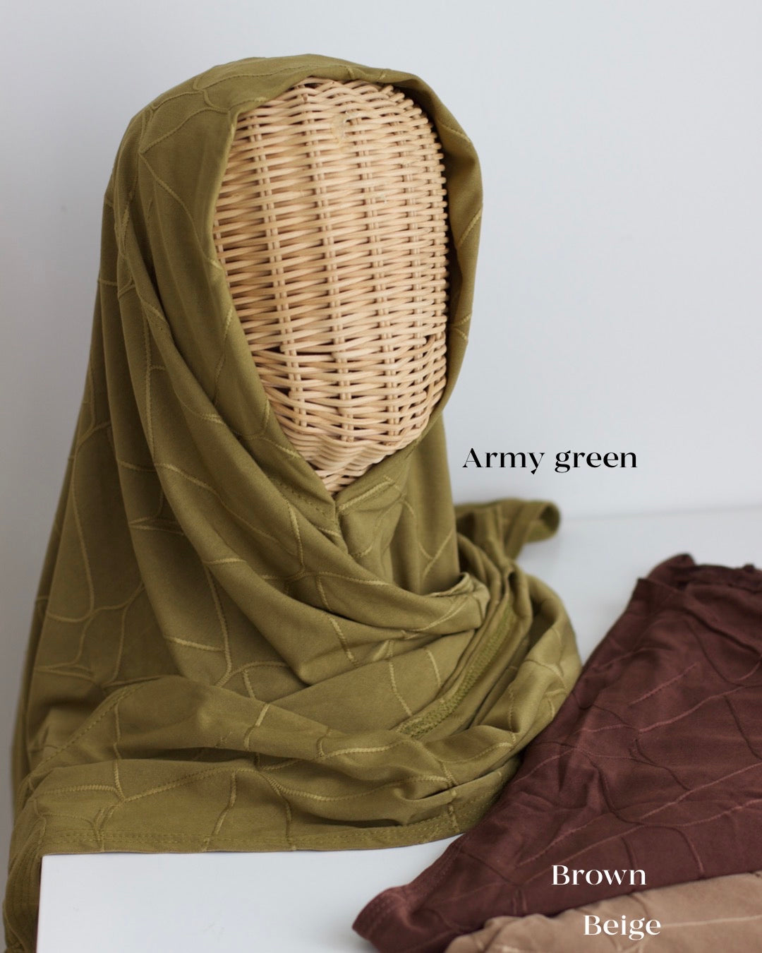 Hira patterned jersey instant hijab
