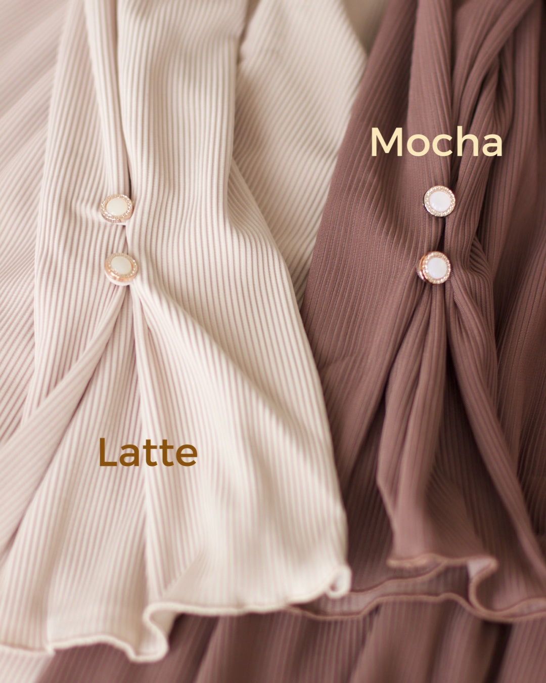 Pleated button sleeve abaya