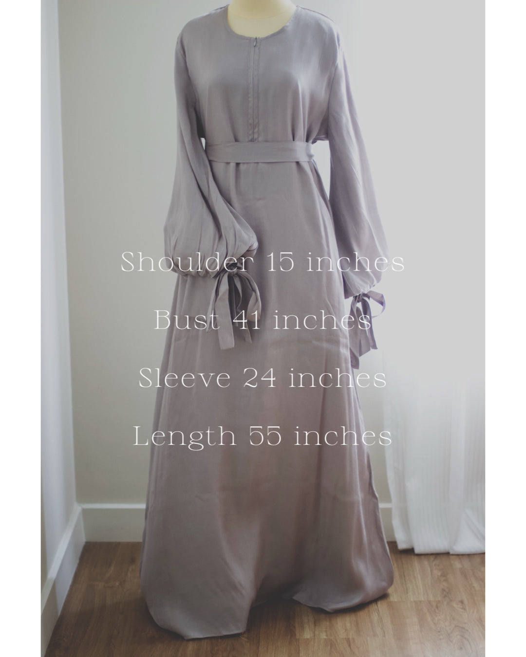 Shimmer puffed sleeve dress