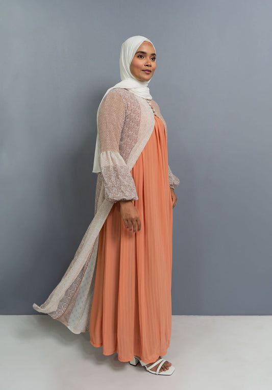 Khaireen - belted two piece dress with shawl