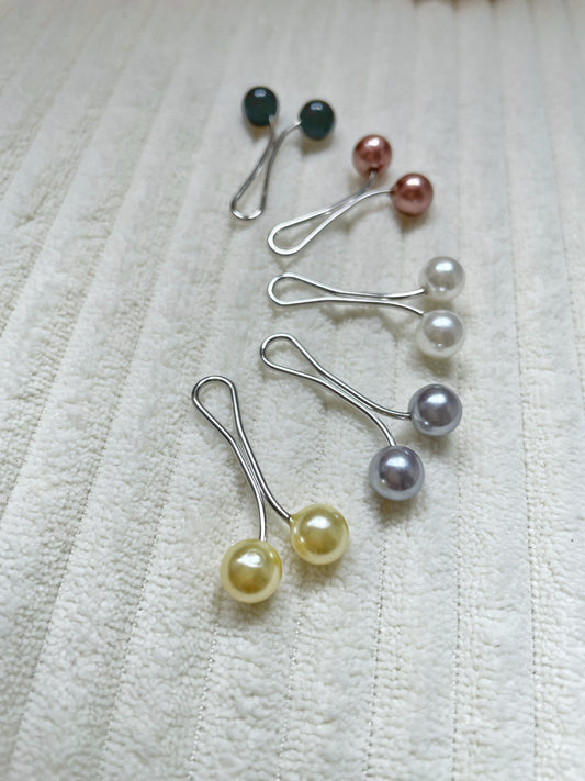 Pearl hijab clasp set