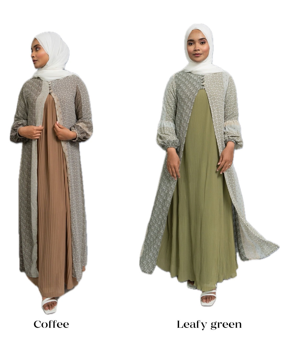 Khaireen - belted two piece dress with shawl