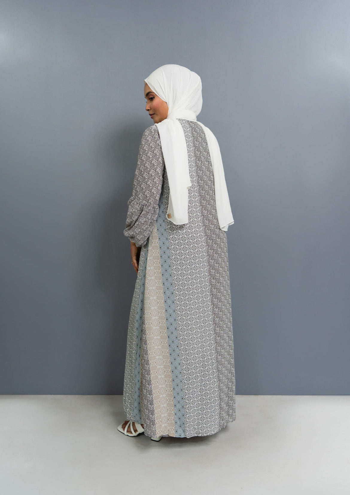 Khaireen - belted two piece dress with shawl